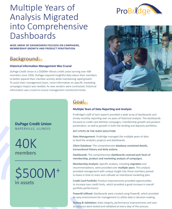 DuPage Credit Union  - Case Study - ProBridge