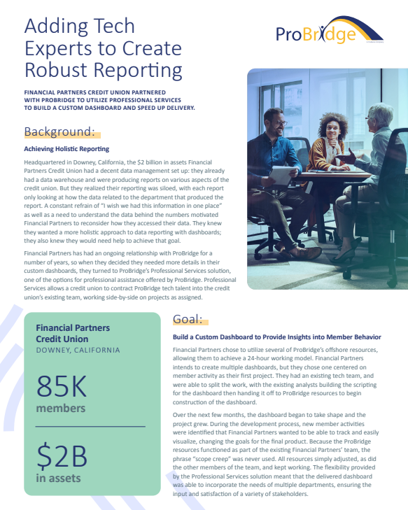 Financial Partners Credit Union - Case Study - ProBridge